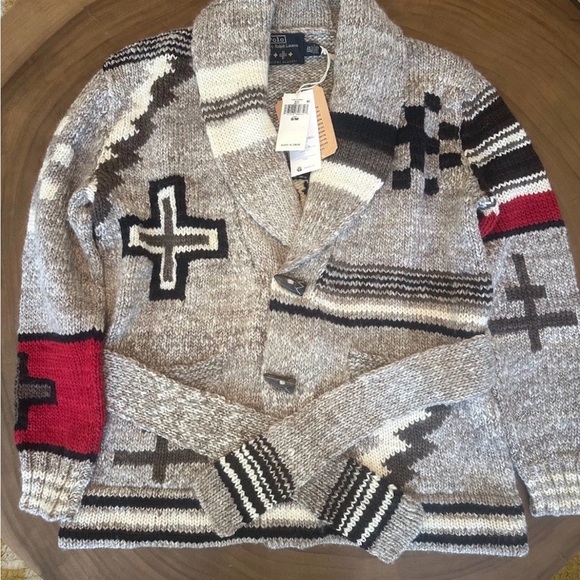 Naiomi Glasses x PRL Polo Ralph Lauren Wool Sweater Cardigan NWT S/M - Picture 10 of 14